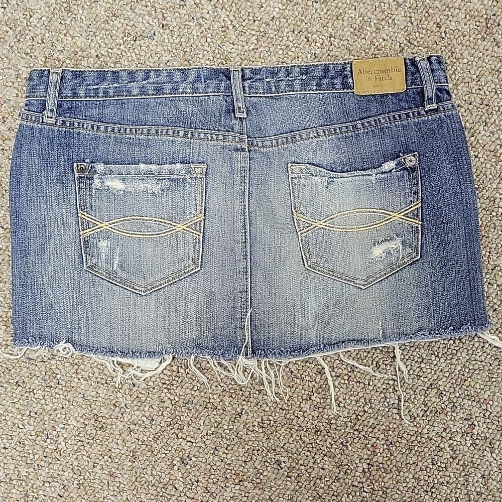 Abercrombie & Fitch Micro Mini Blue Denim Skirt, Women's Sz 8. Y2K indie